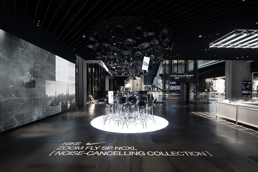 耐克展臺(tái)搭建現(xiàn)場(chǎng)